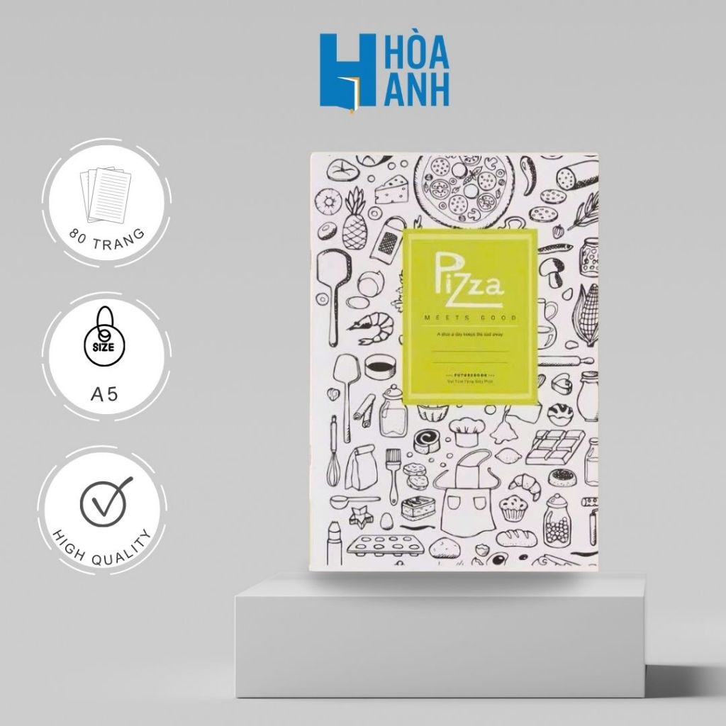 Vở kẻ ngang khổ B5 80 trang FutureBook Pizza DK SV231 combo 10 quyển 1 lốc vở viết kẻ ngang