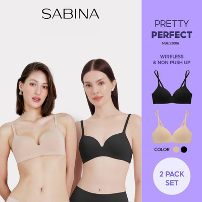 Combo 2 Áo Lót Không Gọng Không Viền May Mút Mỏng Trơn Thời Trang Pretty Perfect By Sabina NBU23006 (Giống SBXU8310)