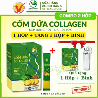 [ Mua 1 Tặng 1 + Bình] Bột Cốm Dứa collagen chính hãng - Hộp 15 gói - 2 Hộp Tặng Bình