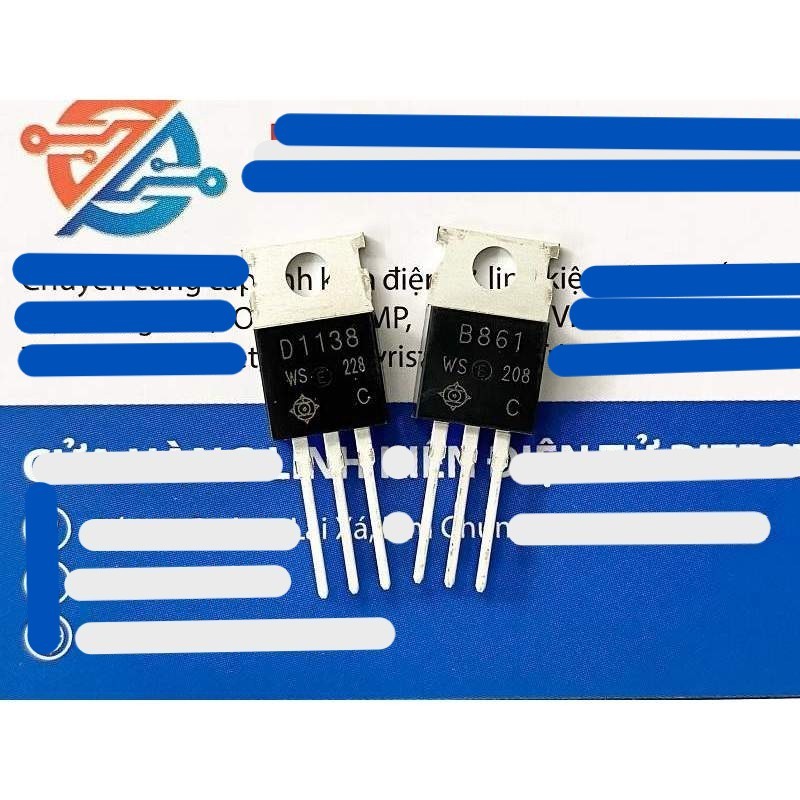 [Combo 2 cặp] Cặp Transistor D1138 B861 200V 2A TO-220C