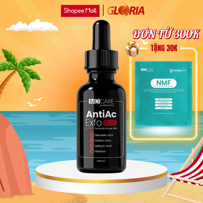 Tẩy Tế Bào Chết Kiểm Soát Mụn, Giảm Viêm Và Giảm Tiết Dầu MD CARE AntiAc Exfo 30ml ( Vạch Đỏ )
