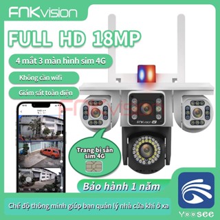 Yoosee 2 mắt 12MP D38Z/4G ,FNKvision Camera năng lượng mặt trời 4G xoay chuyển quan sát 360 độ, bảo hành 12 tháng