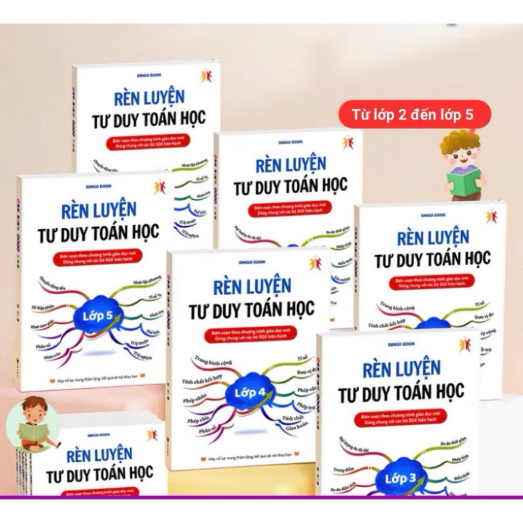 Sách Rèn Luyện Tư Duy Toán Học Lớp 2-3-4-5, Toán Tư Duy Logic Tiểu Học Nâng Cao