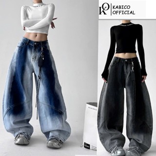 Quần kaki/ jean nữ dài cạp trễ ống rộng kiểu dáng HipHop, quần jeans nấm nữ tôn dáng phong cách Y2K_K80