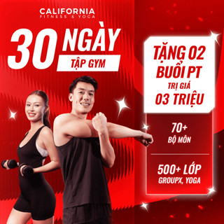 30 ngày tập Gym không giới hạn thời gian tại California Fitness & Yoga