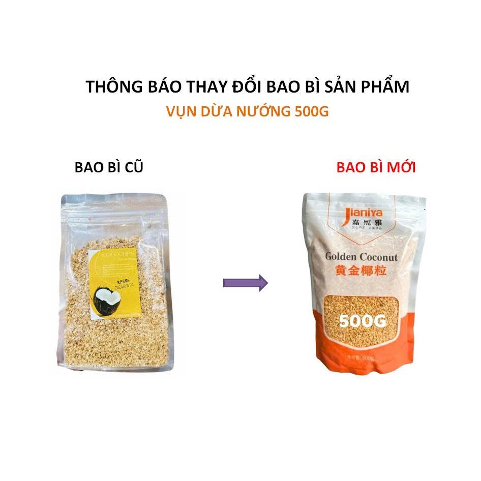 Vụn Dừa Nướng Cocochips (500gr) - Topping Vụn Dừa Rắc Lên Kem Cheese, Kem Trứng - TenTen Topping