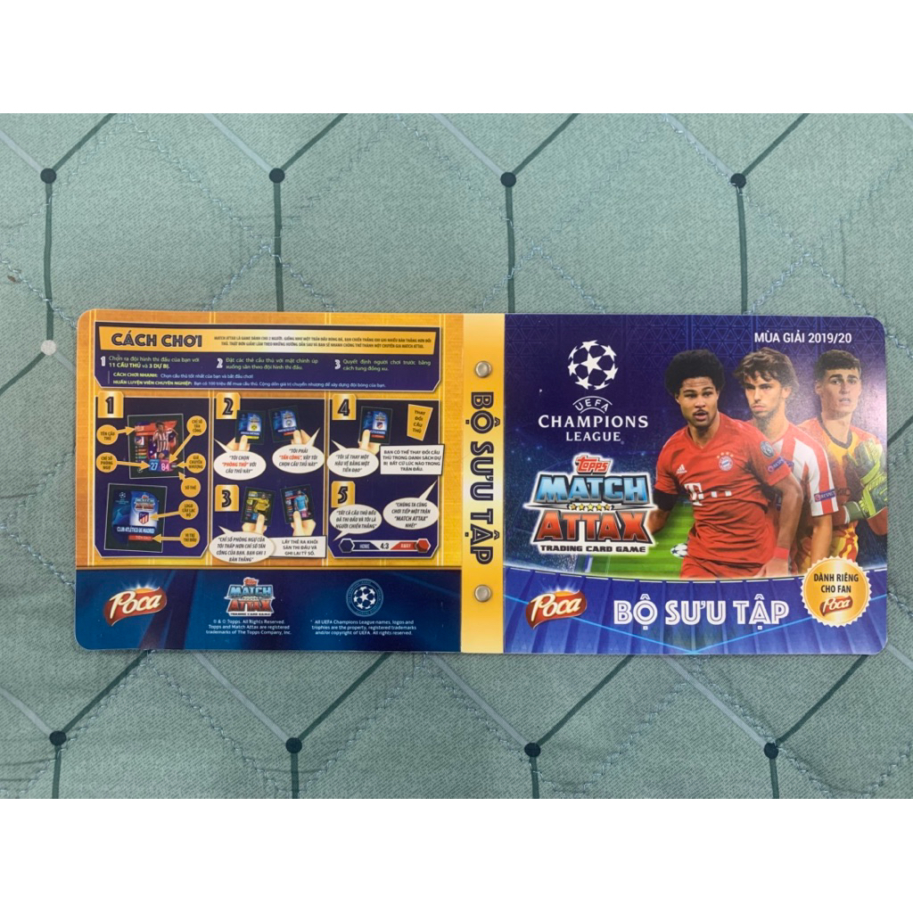 Album đựng thẻ Poca Match Attax mùa giải 2019/20 (2020) (có tặng kèm vài thẻ)