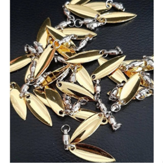  Thìa lá liễu full bộ gắn lưỡi câu cá  gắn nhái hơi mồi mềm 20mmx5mm combo 10 cái 