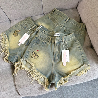  OLALA JEANS - Quần Sọt Jeans Nữ Quần Ngắn Nữ Lưng Cao Trên Rốn Chất Jeans QC Dày Dặn Mẫu Thêu Tinh Tế Hottrend 2025 