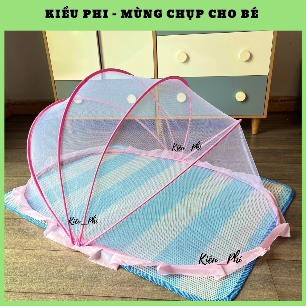 Màn chụp tự bung cho bé ngủ chống muỗi tiện dụng ⚡LOẠI 1⚡mùng chụp trẻ em gấp gọn cao cấp Kiều Phi