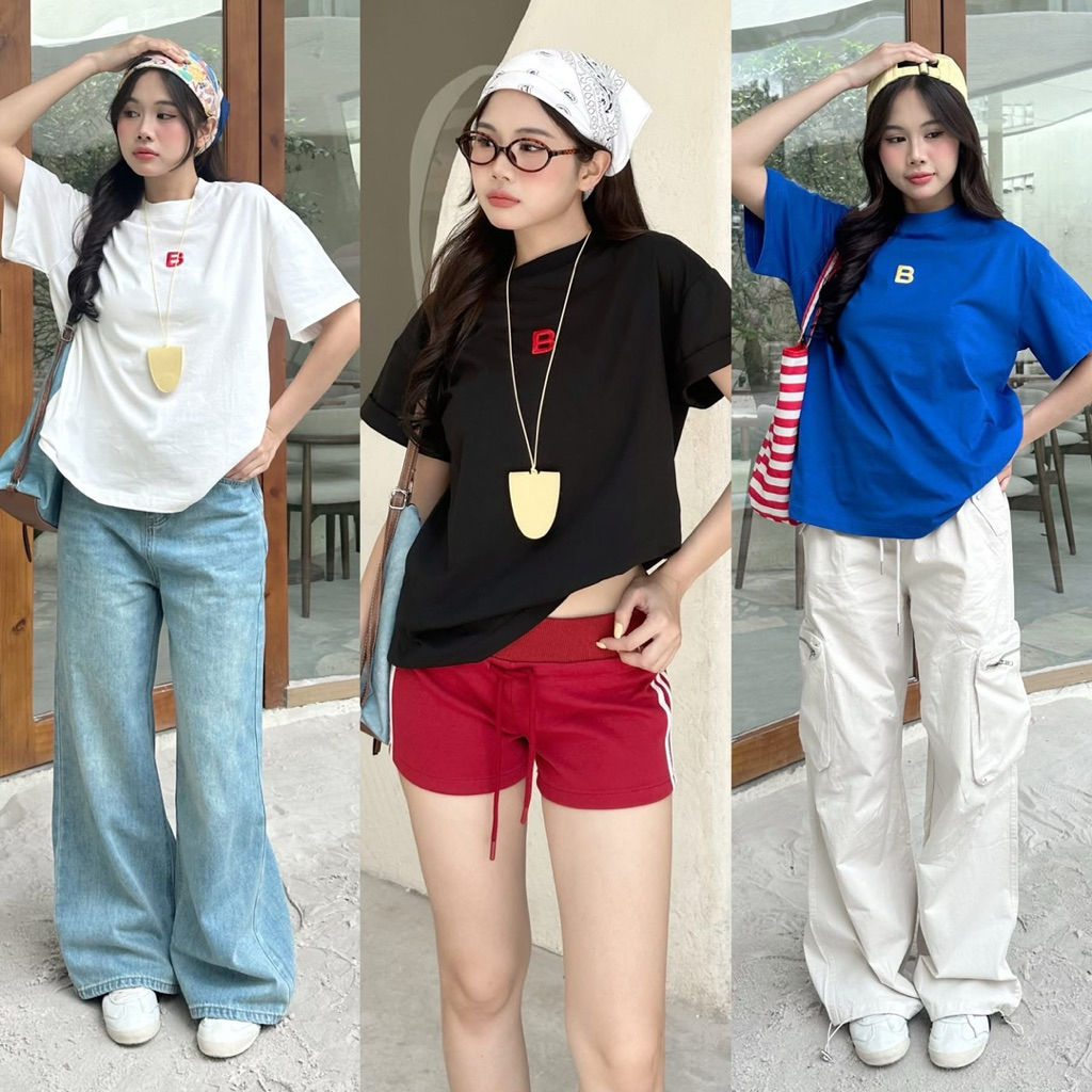 [RÁCH STORE] Áo Thun - Thêu Chữ B