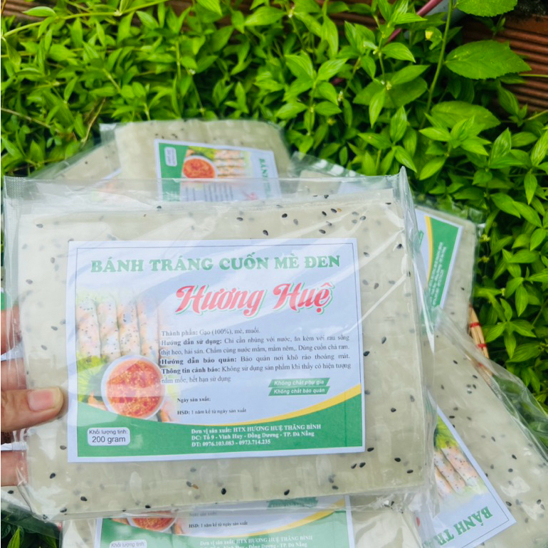 600g bánh tráng mè đen dẻo, dai - Sản phẩm OCOP Quảng Nam