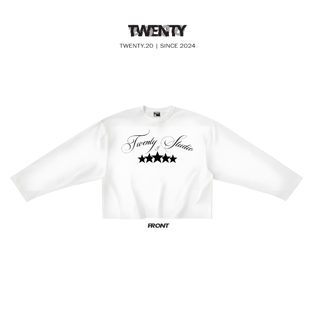 LONG SLEEVE - Áo Thun Boxy Tay Dài Twenty.20 - TWENTY.20 x FIVE STAR - 100% Cotton - 280 GSM - TWENT