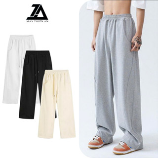  Quần Dài Vải NỈ 2Da Form Rộng MAY THIÊN AN Nam Nữ LocalBrand Đứng Form Co Giãn Tốt Menswear Đen Q2DA 