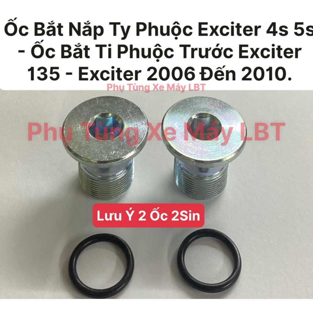 (2 Ốc 2 Sin ) Ốc Bắt Nắp Ty Phuộc Exciter 4s 5s - Ốc Bắt Ti Phuộc Trước Exciter 135 - Exciter 2006 Đ