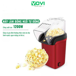 MÁY LÀM BỎNG NGÔ MINI TỰ ĐỘNG Tại Nhà Không Dùng Dầu Mỡ Công suất 1200w Nổ Bắp Trong 1-3 Phút