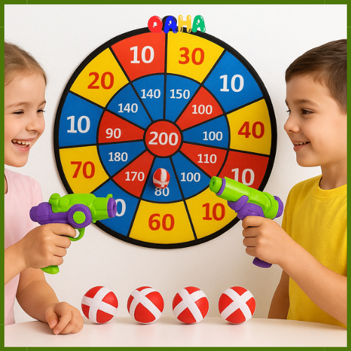 Bảng Ném Bóng Dính Tròn Ghi Điểm Số 200 MỤC TIÊU Đồ Chơi Bảng Ném Bóng Dính Rèn Luyện Tính Tập Trung