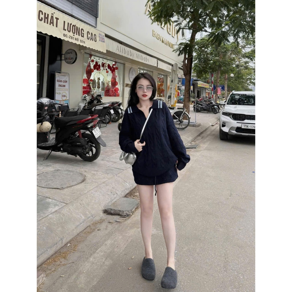 [TRÀ MY CLOTHING] SET LEN LÔNG THỎ POLO