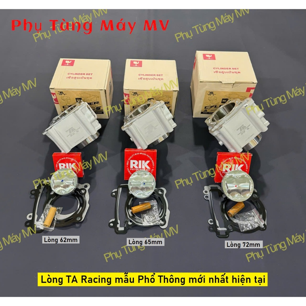 Lòng TA Racing PT size 62.65.72mm dành cho xe Ex135/150