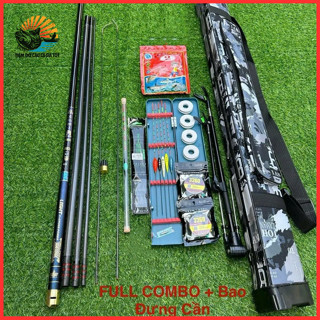 (Chất Lượng) Combo Cần Chiến Thần 8H Bản 2024 Đối Trọng Săn Hàng Cần Câu Đài Cần Câu Tay