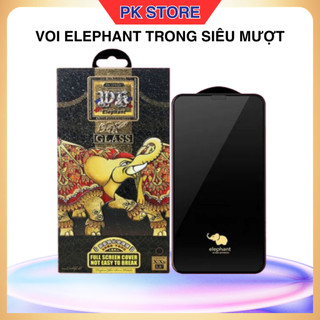  Kính cường lực iphone Voi Elephant 6D siêu mượt nano chống vân tay siêu chịu lực ip 12 13 14 15 16 17 Pro Max PKStore 