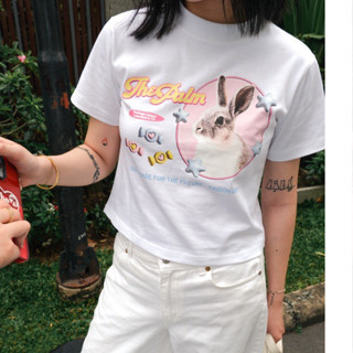 CHÍNH HÃNG - Áo Thun BABY TEE "RABBIT" Màu Trắng - ThePalm