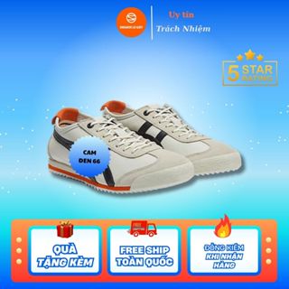 Giày Thể Thao Nam Nữ Mãnh Hổ 66 SD - Màu Cam Đen Trắng