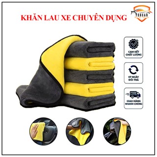 Khăn rửa xe oto 2 lớp siêu thấm siêu mềm microfiber, khăn lau 3m chuyên dụng cho xe ô tô, xe hơi, xe máy lau đa năng