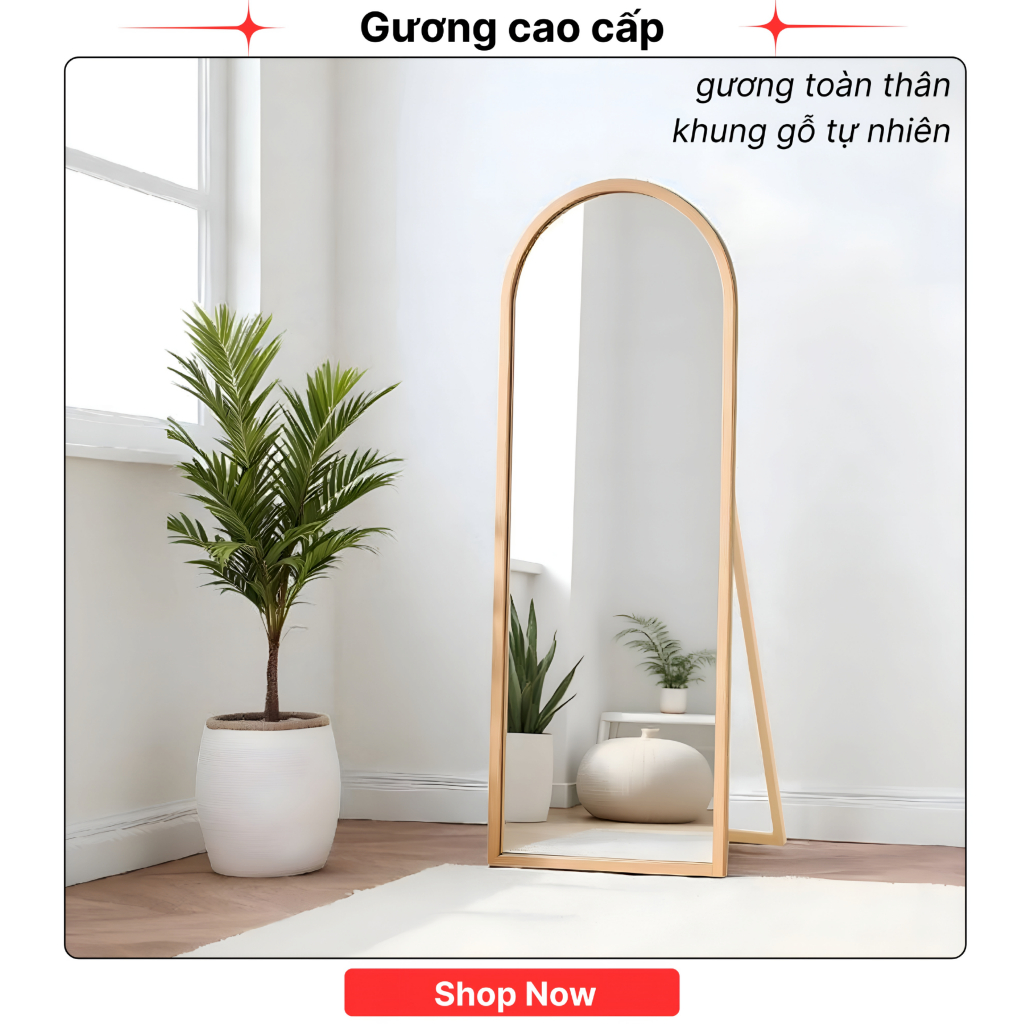  Gương Cao Cấp - Gương Soi Toàn Thân Khung Gỗ Sang Trọng Hiện Đại Trang Trí Decor Phòng 
