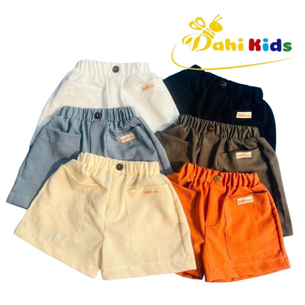 (chọn đúng size qđ17) Combo 3 Quần Đùi Đũi Cho Bé, Quần Short Cho Bé DaHi kids Size Từ 10kg Đến 35kg
