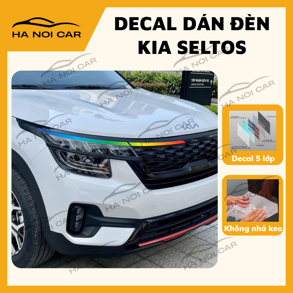 KIA SELTOS: Decal dán đổi màu đèn KIA SELTOS trang trí xe