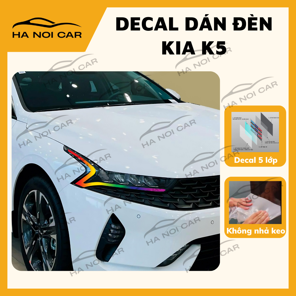 KIA K5: Decal dán đổi màu đèn KIA K5 trang trí xe
