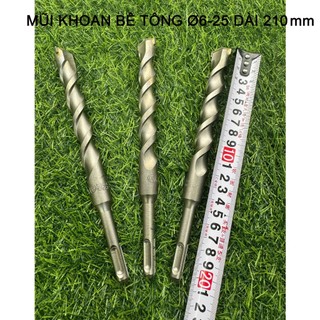  Mũi khoan bê tông cao cấp 2 cạnh 6-25 mm chuôi gài dài 210mm 