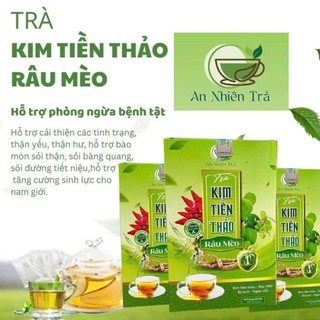    Mua 2 Tặng 1  Trà Thảo Mộc Kim Tiền Thảo Dâu Mèo Hỗ Trợ Bổ Thận Thanh Lọc Cơ Thể Hộp 30 Túi Lọc 