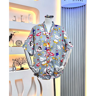 HL22 (4 SIZE 40-95kg) BỘ ĐỒ PIJAMA ÁO FOM CÁNH DƠI CỔ V QUẦN ĐÙI - Form rộng - Kèm cột tóc