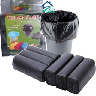 Set 3 túi đựng rác tự phân hủy, cuộn túi rác an toàn, giúp giữ vệ sinh môi trường, size trung trọng lượng 0.5kg