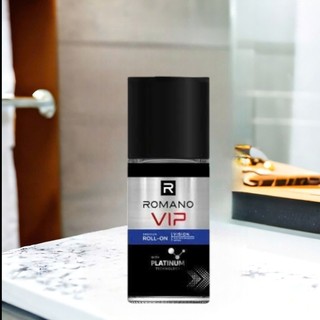 Lăn Khử Mùi Romano VIP Vision/Passion/Impress 50ml – Ngăn Mùi 24H, Hương Nước Hoa Nam Tính