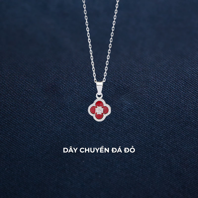 Dây chuyền nữ bạc Ý S925 Cỏ Đa Sắc Asimi DC70 9
