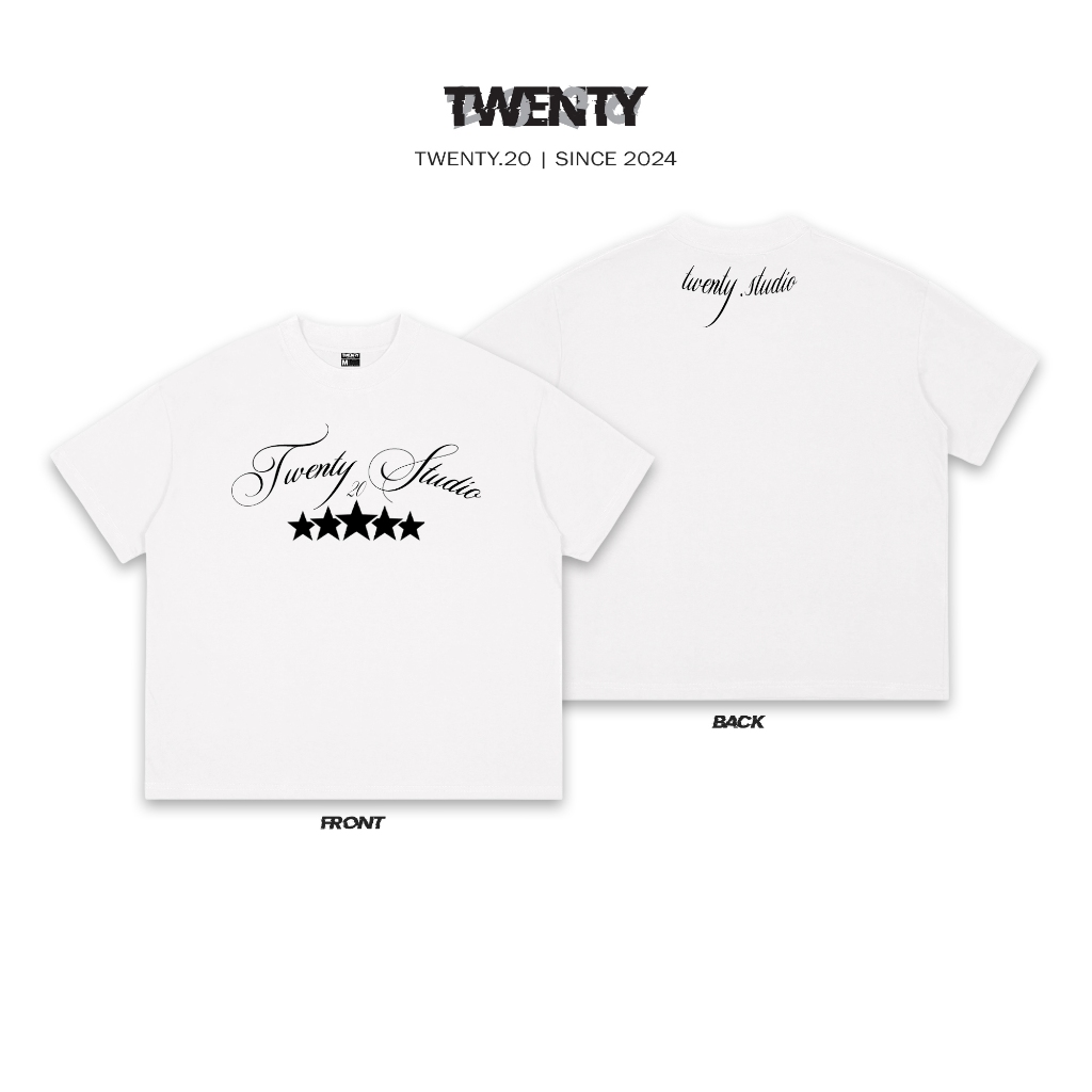 Áo Thun Boxy Twenty.20 - TWENTY.20 x FIVE STAR - 100% Cotton - 280 GSM - TWENTY.20