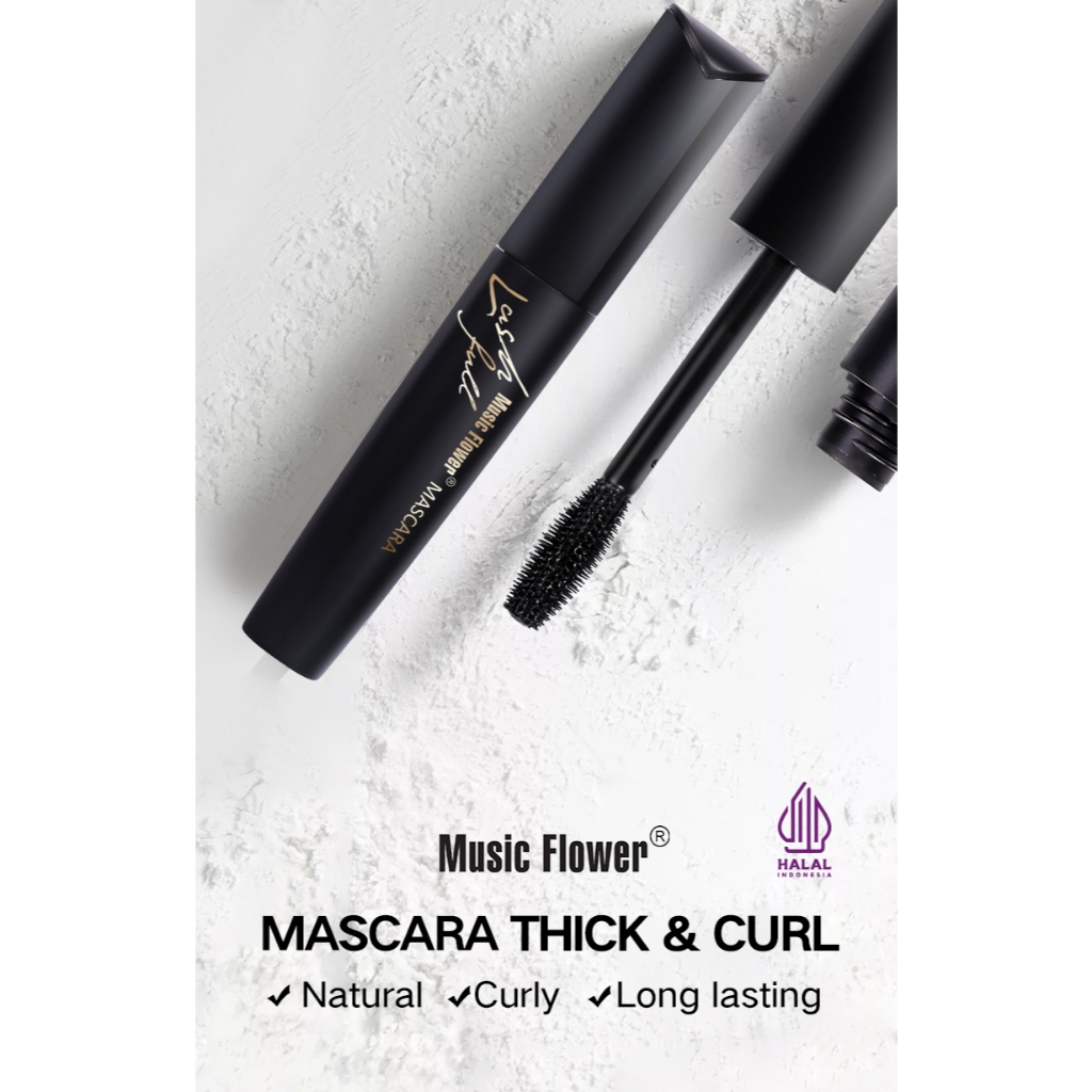 6025 MUSIC FLOWER-Mascara chải mi siêu dài siêu dày không lem không rớt bột Music flower