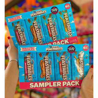  🍫🥛🥜🌰 HỘP 4 THANH SOCOLA MIX 4 VỊ CỦA MỸ MR BEAST FEASTABLES MILK CHOCOLATE PEANUT BUTTER MILK CRUNCH ALMOND 60G x 4 240G 