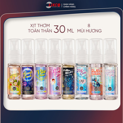 Xịt thơm toàn thân Bondy Hair & Body Mist 30ml Lixco Việt Nam
