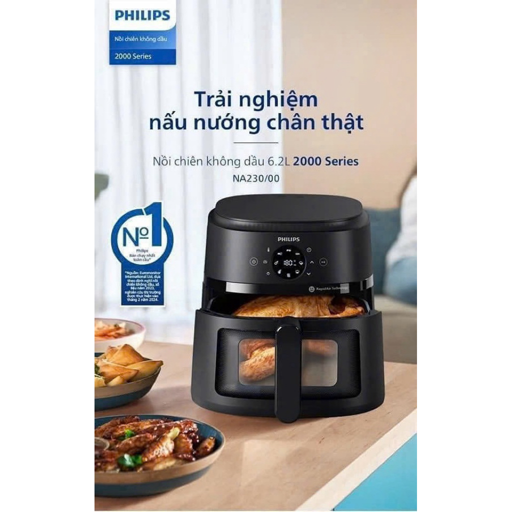 Nồi chiên không dầu điện tử Philips NA230/00 6,2 l