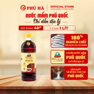 Nước mắm Phú Quốc chỉ dẫn địa lý Phú Hà cao cấp 40 độ đạm - 1 chai 1 lít