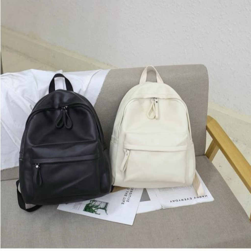 Balo Da Pu Mềm Bong Size 43 Có Thể Đựng Vừa Laptop15"6 Sách Tiếng Anh To A4 Át Lát Địa Lý (BL401)