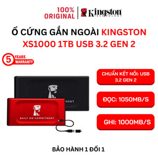 Ổ cứng di động Kingston XS1000 [2025] 1TB/2TB 3.2 Gen 2 Tốc độ 1050MB/s - Hiệu năng cao - Nhỏ Gọn