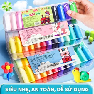  Đất Nặn Siêu Nhẹ 12 24 36 Màu – Đất Sét An Toàn Không Mùi Dễ Tạo Hình Handmade Đáng Yêu Cho Bé 