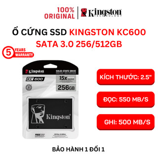 Ổ cứng ssd kingston kc600 sata 3 2.5" 256/512gb - skc600/512g