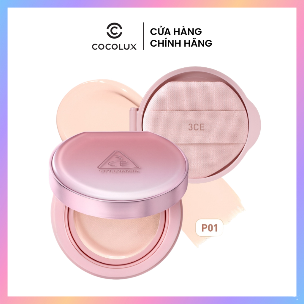 Phấn Nước 3CE Fitting Mesh Cover Cushion (Không kèm Refill)