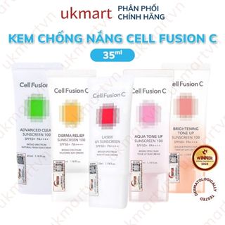 Kem Chống Nắng Dưỡng Trắng Nâng Tone Da Cell Fusion C Da Dầu Mụn / Da Khô / Mẹ Bầu / Laser 35ml